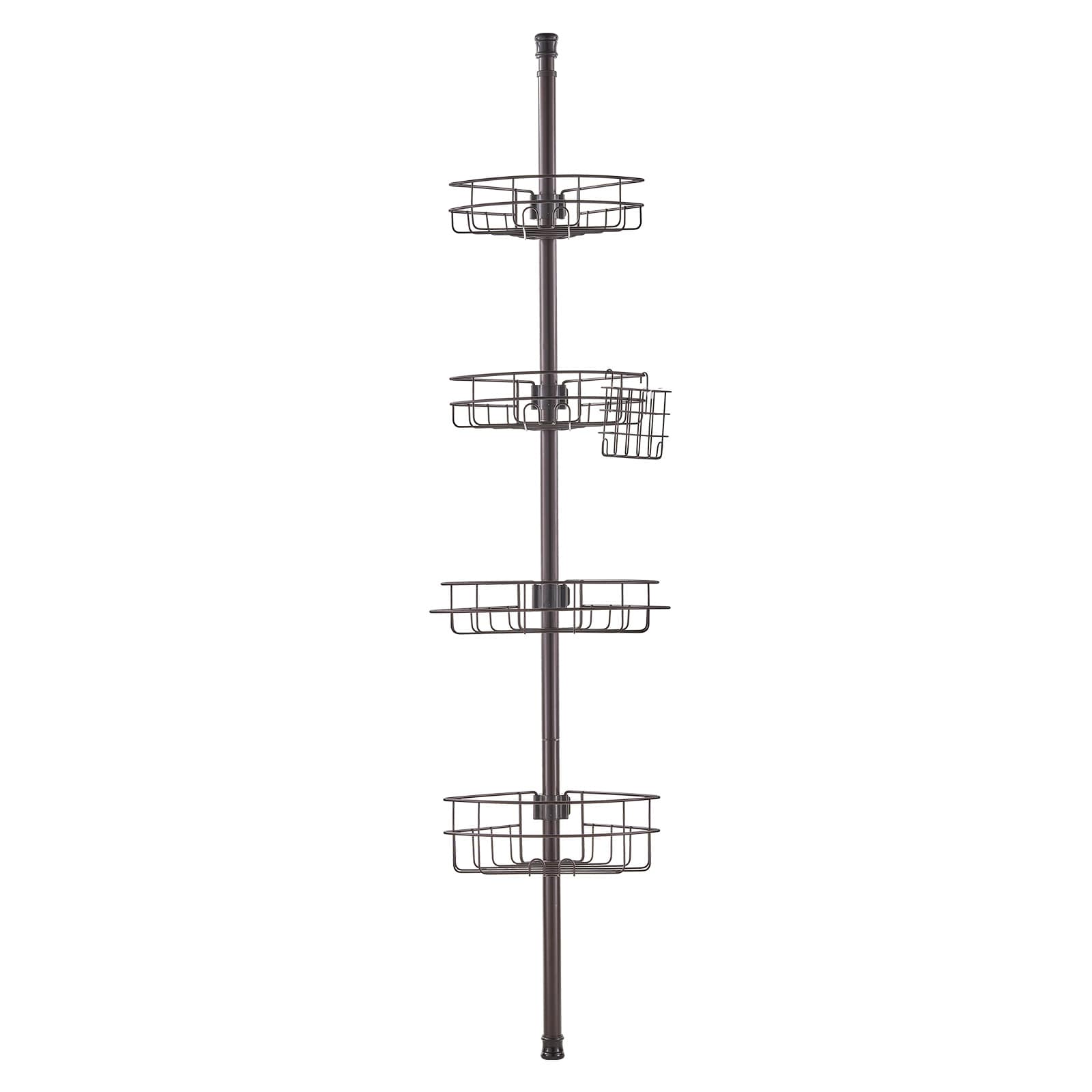 56" To 114" High Shower Corner Caddy Tension Pole Rust-Proof Tension Pole_voghion.com